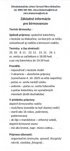 informácie o birmovke