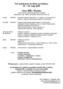 Farská púť do Ríma 2026 pre NR (1)(1)