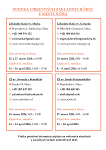 cirkevne zs ponuka 2026